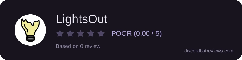 Rating widget preview for LightsOut