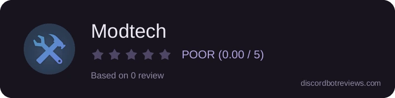Rating widget preview for Modtech