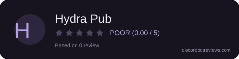 Rating banner for Hydra Pub