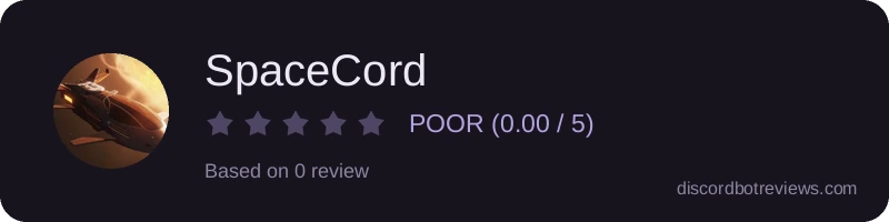 Rating widget preview for SpaceCord