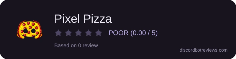 Rating widget preview for Pixel Pizza