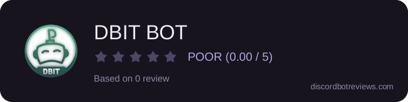 Rating widget preview for DBIT BOT