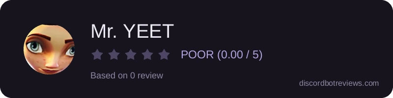Rating widget preview for Mr. YEET