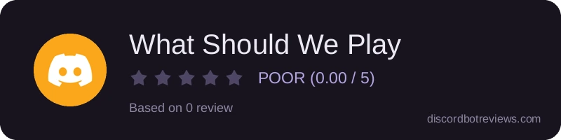 Rating widget preview for What Should We Play