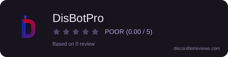 Rating widget preview for DisBotPro