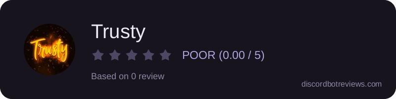 Rating widget preview for Trusty