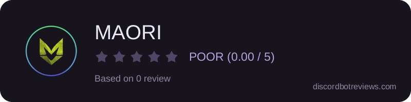 Rating widget preview for MAORI