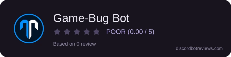 Rating widget preview for Game-Bug Bot