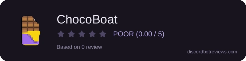 Rating widget preview for ChocoBoat