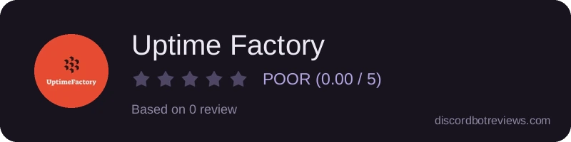 Rating widget preview for Uptime Factory