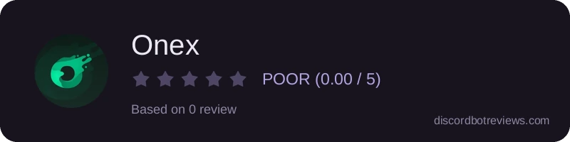 Rating widget preview for Onex