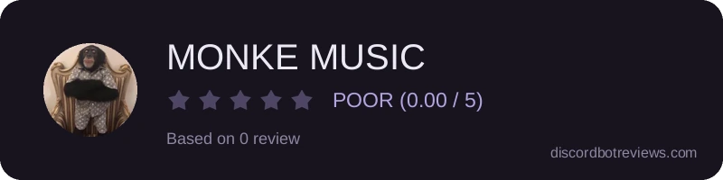 Rating widget preview for MONKE MUSIC