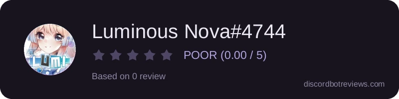 Rating widget preview for Luminous Nova#4744