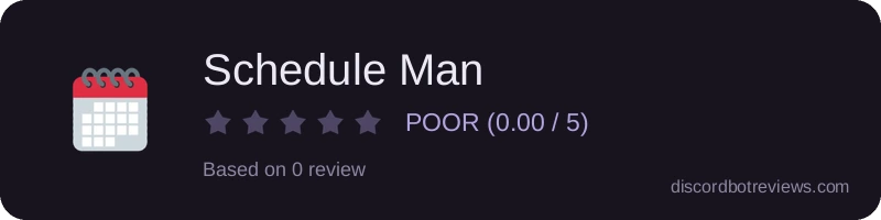 Rating widget preview for Schedule Man