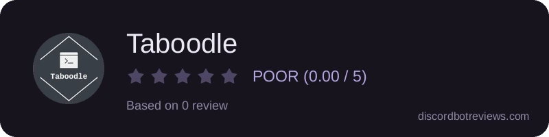 Rating widget preview for Taboodle