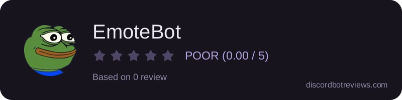 Rating banner for EmoteBot