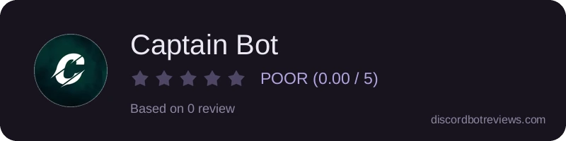 Rating widget preview for Captain Bot