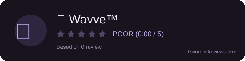 Rating widget preview for 🎧 Wavve™