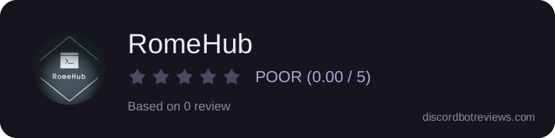 Rating widget preview for RomeHub