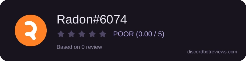 Rating widget preview for Radon#6074