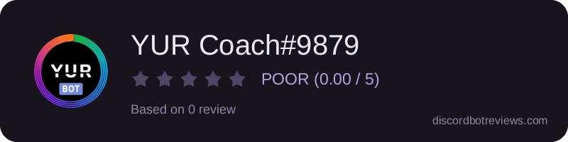 Rating widget preview for YUR Coach#9879