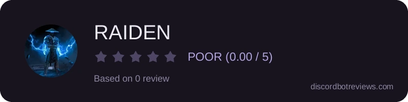 Rating widget preview for RAIDEN