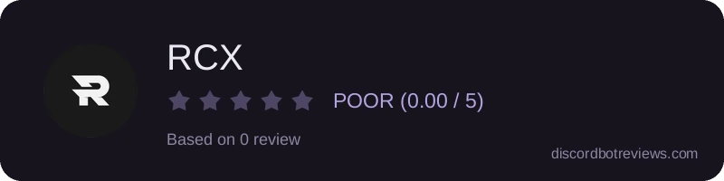 Rating widget preview for RCX