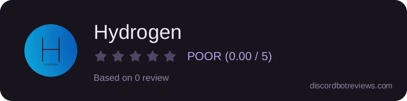 Rating widget preview for Hydrogen