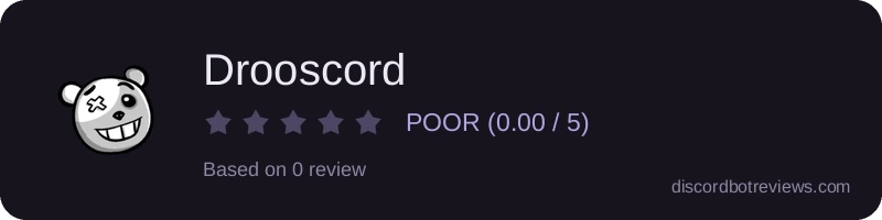Rating widget preview for Drooscord