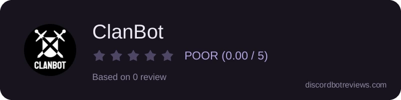 Rating widget preview for ClanBot