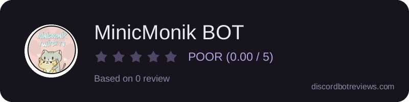 Rating widget preview for MinicMonik BOT