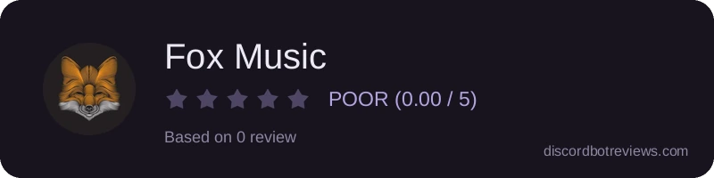 Rating widget preview for Fox Music