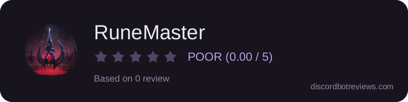 Rating widget preview for RuneMaster