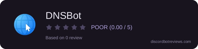 Rating widget preview for DNSBot