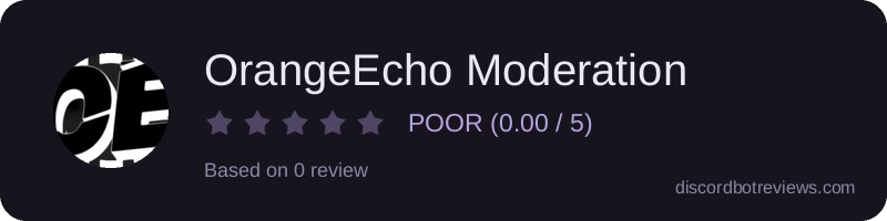 Rating widget preview for OrangeEcho Moderation