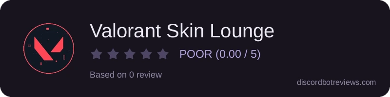 Rating widget preview for Valorant Skin Lounge
