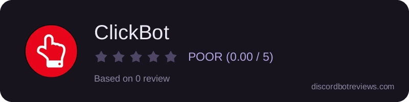 Rating widget preview for ClickBot