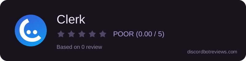 Rating widget preview for Clerk