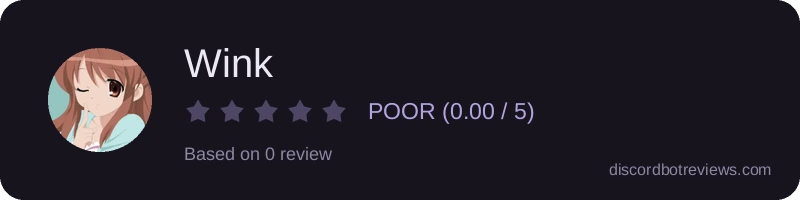 Rating widget preview for Wink