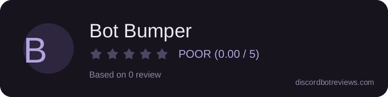Rating widget preview for Bot Bumper