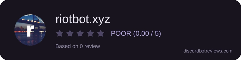 Rating widget preview for riotbot.xyz