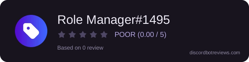 Rating widget preview for Role Manager#1495