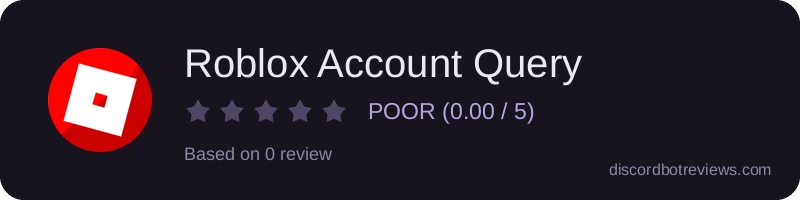 Rating widget preview for Roblox Account Query