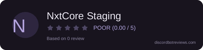Rating widget preview for NxtCore Staging
