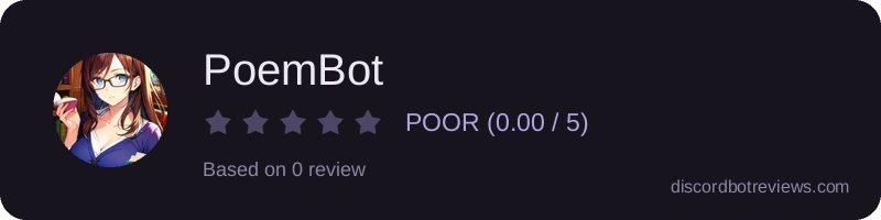 Rating widget preview for PoemBot