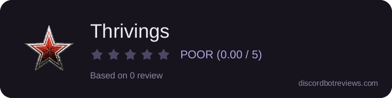 Rating widget preview for Thrivings