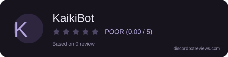 Rating widget preview for KaikiBot