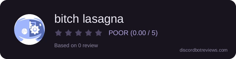 Rating widget preview for bitch lasagna