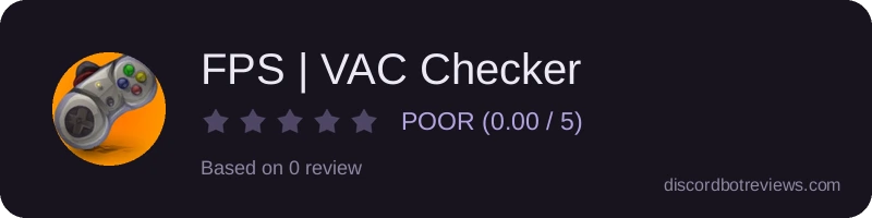 Rating widget preview for FPS | VAC Checker