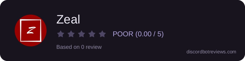 Rating widget preview for Zeal